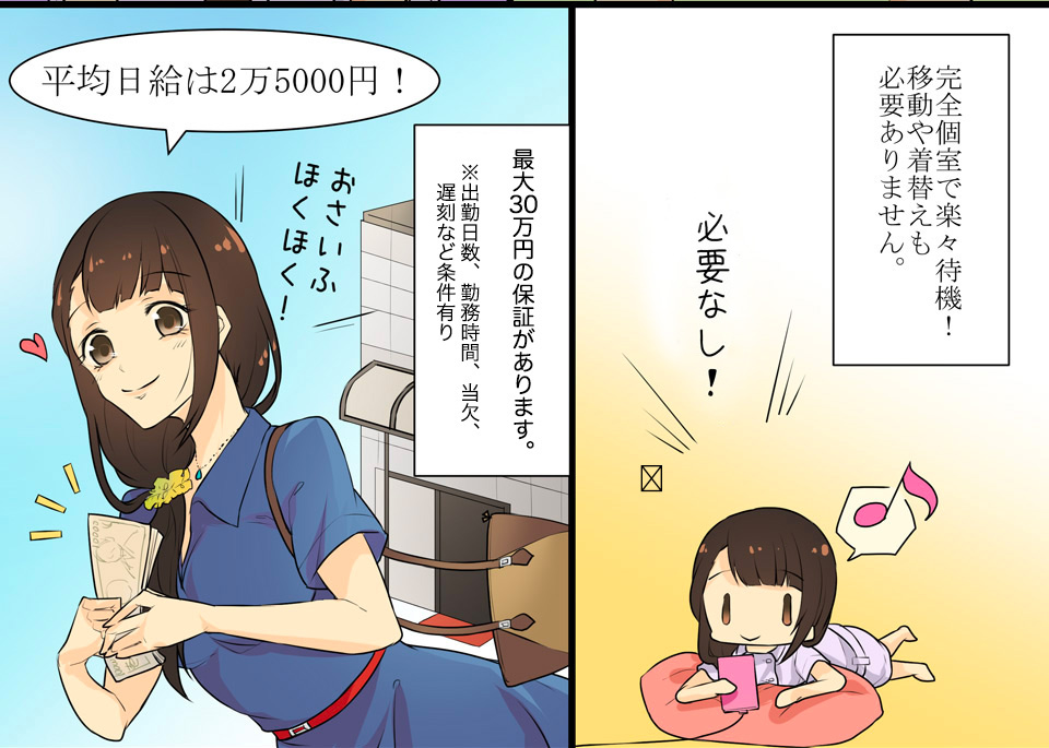 マンガでミヤコをチェック 3P｜求人ギャラリー(大) MiYAKO ミヤコ