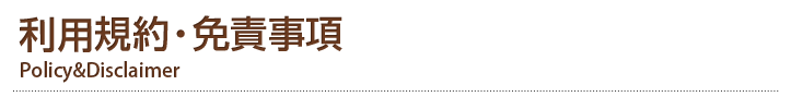 利用規約と免責事項